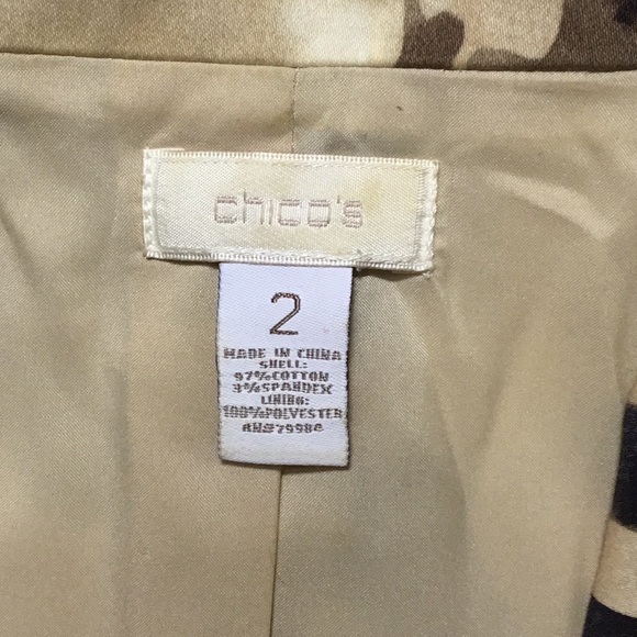 Chico’s Neutral Animal Print Blazer - Picture 5 of 6